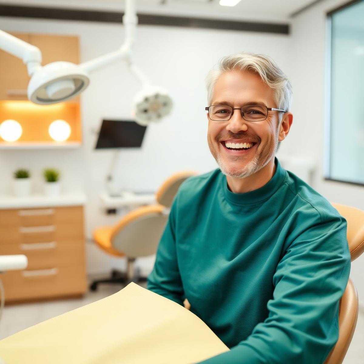 Patient smiling after dental treatment